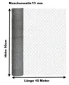 Hasendraht verzinkt 50cm x 10m Sechseckdraht Draht Drahtzaun Kaninchendraht 13mm