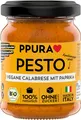 PPURA Bio Pesto Vegane Calabrese | Pasta-Sauce mit Paprika, Tomaten & Nat. Olivenöl Extra | 100% Natürlich Ohne Zuatzstoffe | Authentisch Ohne Sonnenblumenöl| Nudel-Soße Vegan & Glutenfrei | 120g Glas