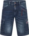 Timezone Denim Bermuda Jeans Shorts mit Cargo-Taschen Größe: 32W