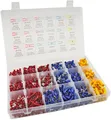 Kabelschuh-Sortiment 1200-teilig Box Quetschverbinder Ringklemmen Flachstecker