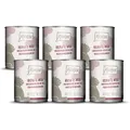 MjAMjAM - Premium Nassfutter für Katzen - herzhaftes Wild & Kaninchen an fruchtigen Heidelbeeren, 6er Pack (6 x 800 g), getreidefrei mit extra viel Fleisch