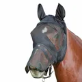 Waldhausen Fliegenmaske Premium mit Ohren-und Nasenschutz, schwarz, Pony