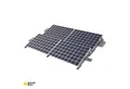 smartEC Solarmodul-Halterung Montagesystem für Flachdach 4 Solarmodule Neigung 10°, (Einfache Montage Aluminium rutschfest modular erweiterbar effektiv)