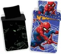 Spiderman Kuschelige Bettwäsche mit Glow Effect Baumwolle, 140x200 cm & 70x90 cm