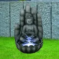Gardenforma Wasserspiel Buddha Calm, Polyresin inkl. Pumpe