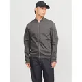 Jack & Jones Blouson JJERUSH mit Stehkragen und Reißverschlusstaschen unifarben, modisch, regular fit, Polyester grau S (48)