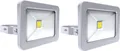 15W LED Strahler Fluter 1125lm Außenstrahler IP65 6500K Kaltweiß 2er-Set Weiß