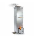 Eurocatch Teleskop-Räucherofen Quadratisch 101 cm – Smoker für den Außenbereich mit Thermometer und 10 Räucherhaken