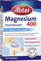 Abtei Magnesium 400 hochdosiert für aktive Muskeln Magnesium 30 Tabletten