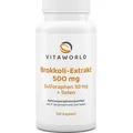 Vitaworld Brokkoli-Extrakt | 500 mg | 100 Kapseln | mit 50 mg Sulforaphan & 55 μg Selen | vegan