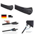Kabelschutz 19mm 3,1m Selbstschließend Schwarz Kabelbündel K