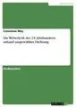 Constanze Mey | Die Weberlyrik des 19. Jahrhunderts anhand ausgewählter Dichtung