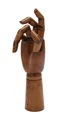 Paintersisters Gliederhand im Vintage Stil, 30 cm Links, Holzhand beweglich, Modellhand Mannequin Handmodell Zeichenpuppe dunkel