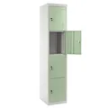 Mendler Schließfach Boston T163, Schließfachschrank Wertfachschrank Spind, Metall 180x38x45cm - grün