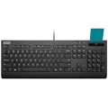Lenovo Smartcard Tastatur II Schwarz, kabelgebunden, USB-A, ISO 7816 Smart Cards, Copilot Taste