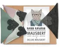 Kater Kasimir MAUSBERT 2-in-1 Kuschelkissen und Katzenspielzeug Maus in Einem! 4er Set mit Bio-Katzenminze, Bio-Baldrian und Matatabi-Früchten. Handgemacht in Deutschland