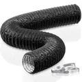 125mm Abluftschlauch, 5m Flexibel PVC Alurohr Lüftungsschlauch Schallgedämmte...