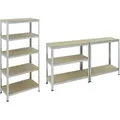 Pro-bau-tec Schwerlastregal 180 X 90 X 40 Cm 5 Holzböden 875 Kg Schwerlastregal
