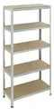pro-bau-tec Schwerlaststeckregal verzinkt 5 MDF-Böden 175 KG