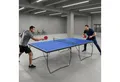 SPORTNOW Tischtennisplatte Tischtennisspiel-Set mit Netz, 2 Tischtennisschlägern und 3 Bällen (Tischtennistisch, 1-tlg., mit Rollen), 274 x 152,5 x 76, Blau