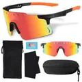 Uilfsur Schnelle Brille Rave Sonnenbrille Herren Damen Polarisiert,Fahrradbrille Sunglasses Herren UV400,Sportbrillen für Outdoor-Aktivitäten wie Reiten Skifahren Angeln Laufen Reisen usw