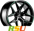 Barracuda Razzer flash green PureSports gefräst 9.5x22" ET35 LK5 112 ML 73.1...