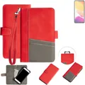Schutzhülle für Cubot Note 21 rot + grau Wallet Case Bookstyle Hülle