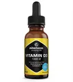 Vitamin D3 Tropfen hochdosiert 1000 IE, 50 ml (1700 Tropfen), Cholecalciferol vegetarisch, hohe Bioverfügbarkeit, Natürliche Nahrungsergänzung ohne Zusatzstoffe, Made in Germany