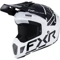 FXR Clutch Comp Motocross Helm, schwarz-weiss, Größe S für Männer