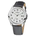 Atrium Herren-Armbanduhr sehr deutlich silberfarben Leuchtzeiger Datum Quarz 10 Bar Lederband A16-10