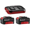 2x 4,0Ah & Twincharger Kit, Set schwarz/rot