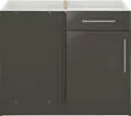 wiho Küchen Eckunterschrank Cali 100 cm breit, Planungsmaß 110 cm, ohne Arbeitsplatte