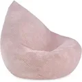 MISIOO Kinder Sitzsack Premium - Ergonomischer - Ab 12 Monaten - Bequeme Sitzsäcke fürs Kinderzimmer - Sitzsack mit Leichter Styroporfüllung - Rosa