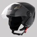VEVOR 3/4-Gesicht Motorrad Motocrosshelm Motorradhelm 59-60cm Schwarz Größe L