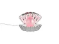 Reality Leuchten USB-Tischleuchte Muschel-Lampe RGB & Glitzerkugel, H 14cm, ausgefallene klein-e Tischlampe, Deko-Leuchte mit Batterie-Betrieb