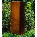 KÖHKO® Würfelbrunnen „Peru“ Höhe 119 cm Gartenbrunnen 31006 aus Cortenstahl mit LED-Beleuchtung