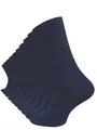 Cotton Prime 10 Paar Komfortsocken ohne Gummibund & Naht – 80% Baumwolle – Bequeme Gesundheitssocken mit Komfortbund für Damen & Herren, marineblau, Gr. 35-38