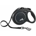 FLEXI Rollleine New CLASSIC Gurt - 5m, bis 50kg - Schwarz