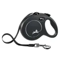 flexi Flexileine FLEXI Rollleine New CLASSIC Gurt - 5m, bis 50kg Farbe: Schwarz