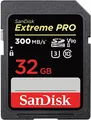 SanDisk Extreme PRO SDHC UHS-II Speicherkarte V90 32 GB (300 MB/s, 8K-, 4K- und Full-HD-Videoaufnahmen, RescuePRO Deluxe, stoßsicher, temperaturbeständig, wasserdicht und röntgensicher)
