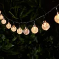Lights4fun 40er LED Solar Party Lichterkette warmweiss Außenbereich Gartendeko