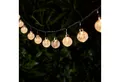Lights4fun LED-Lichterkette 40er LED Solar Lichterkette Bubble Ball warmweiß