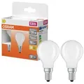 2er Pack OSRAM LED E14 Tropfenform Star Classic P 25  matt 1.8W wie 25W warmweißes Licht
