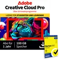 Adobe Creative Cloud Pro STE | 1 Jahr | 100GB | PC/Mac inkl. Norton 360 Deluxe | 12 Monate | 5 Geräte