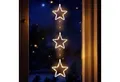 Spetebo LED-Lichterkette LED Weihnachtsdeko für Außen 3 Sterne mit Timer - 58 cm, 48-flammig, mit Timer Funktion