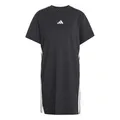 adidas Damen Essentials 3-Stripes Dress, Black/White, L