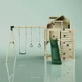 Spielturm Lasse Aus Holz In Grüntrapezstange - Polarplay