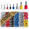 BAURIX® Aderendhülsen Set 1200 Stück – Isolierte Aderhülsen 0,5–10 mm² für Kabel & Leitungen – Farbcodiertes Profi Sortiment nach DIN 46228-4