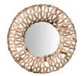 Wasserhyazinthe Wandspiegel - 46cm - Naturfaser Bast Spiegel Wand Flur Deko rund