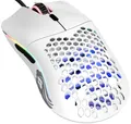 GLORIOUS Gaming Model O Wired Gaming Mouse – superleichtes Wabendesign mit 67 g, RGB-Beleuchtung, Pixart 3360 Sensor, Omron-Schaltern, beidhändig – Mattweiß